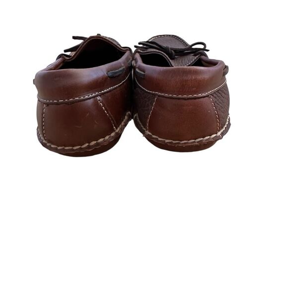 LL Bean - Leather house slip ons ~ size 7 ~ NOTE: ONE SMOOTH, ONE PEBBLED - Picture 4 of 12